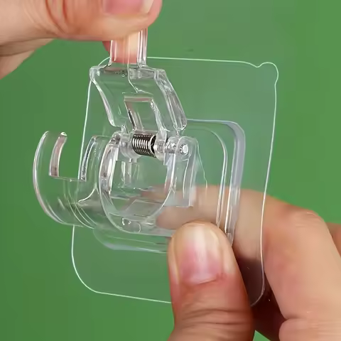 2 Self-Adhesive Curtain Rod Brackets - No-Drill Installation Brackets, Suitable for Homes and Hotels