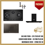 [BUNDLE] Gas Hob 78cm and Chimney Hood 90cm and Microwave Oven 60cm