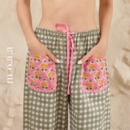 Lazy Pants in Pink Lady & Olive Gingham | Moaa Collection