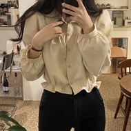 OVY-Blouse kemeja wanita lengan panjang korean Style