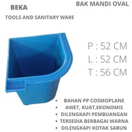 BAK MANDI PLASTIK DENGAN KOTAK SABUN WARNA BIRU , HIJAU ,