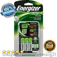 NEW Charger ENERGIZER MAXI Free 4 x AA 2000 mAh Baterai A2 NimH CHVCM4