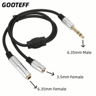 CARAMELOMA 1 Split in 2 Sound Cable, 0.5m / 1.6ft Flexible 6.35mm Male to 6.35mm 3.5mm Female, Durab