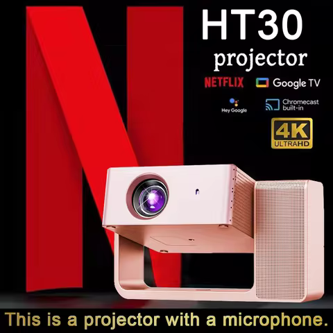 KaiAqua 3-in-1 Projector Home Theater Stereo Karaoke Projector Native 4K 1080P 1280*720P Home Outdoo