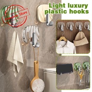 Light Luxury Plastic Hook Sticky Hook Punch-Free Schoolbag Hook Hook Kitchen Clothes C2V3