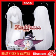 Anime Wandering Witch: The Journey Of Elaina Elaina Cosplay Wig 70cm Long Silver White Heat Resistan