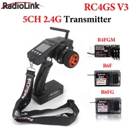 RadioLink RC4GS V3 5CH Transmitter 2.4GHz Remote Controller 4.8-15V With  R6FG Gyro 6CH Receiver Rad