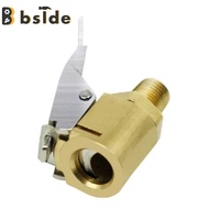 [Bside Tool Store] [Bside เครื่องมือ Store] 8มม.ทองเหลืองยางรถหัวเติมลมปั๊มเติมลมยางวาล์วคอนเนคเตอร์แบบหนีบอะแดปเตอร์