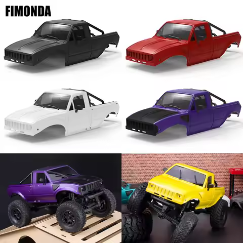 SCX24 Hard Body Shell with Bed Rack for 1/24 RC Crawler Axial SCX24 C10 Bronco Jeep Wrangler Base Ca