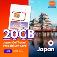 Hello1010 Japan Go Travel Prepaid Sim Card (20GB)