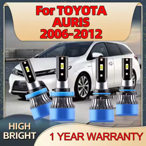 2/4Pcs High Bright LED Headlights 30000LM HB3 H11 Turbo Car Lamp 6000K For TOYOTA AURIS 2006 2007 20