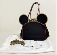 Coach Disney Mickey Mouse Keith Haring Kisslock Bag 米奇耳朵袋 黑紅色