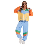 70s Disco Hip Hop Long Sweatshirt Suit For Halloween Carnival Party Show Costume