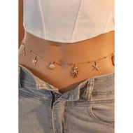 Boho style sea creature belt necklace