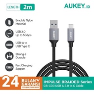 Aukey Cable Kabel Aukey 2M Braided Type C USB 3.0 - 500254