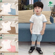 Dokma (8-14.2kg) Short-Sleeved Shirt Set Children Bamboo Fabric-DT143_b (6-9M 9-12M 12-18M 18-24M 24