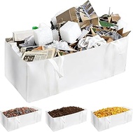 2Pcs 94 Inches Dumpster Bag White Yard Waste Bags Reusable Foldable Yard Trash Bag Waste Container f