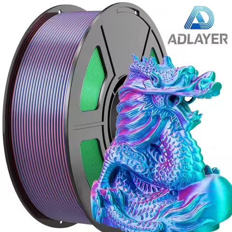 ADLAYER PLA Silk 3D Printer Filament, Available In Multiple Colors, 1KG/2.2lbs PLA Filament 1.75mm, 