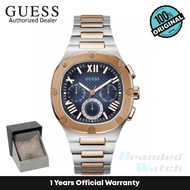 [Official Warranty] Guess GW0572G4 Unisex's Silver Case Silver Stainless Steel Strap Watch