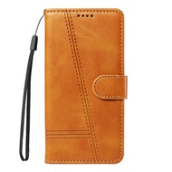 Line Leather Case for Samsung Galaxy S20 FE S10 S10e S9 S8 S7 Edge Note 10 9 Pro Plus 5G Flip Wallet