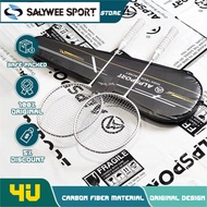 SALYWEE RR 2pcs 4U G5 100% Original Design Full Carbon Fiber 22-25Lbs Strung Badminton Racket With F