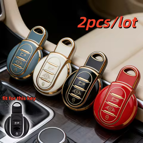 2pcs Car Key Case Covers For BMW MINI COOPER S ONE JCW F54 F55 F56 F57 F60 CLUBMAN COUNTRYMAN