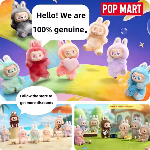Genuine POPMART Labubu V1/V2/V3 Big into Energy Original Labubu Macaron Labubu Have A Seat Series Bl