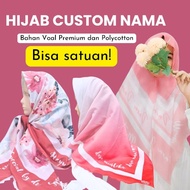 9.9 Custom Hijab Name Gift Premium Voal Square Hijab August Unit