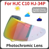 【2025NEW】C10 Photochromic Visor For HJC c10 HJ-34P lens Motorcycle Full Face Helmet Visor Replacemen