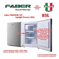 Faber Upright Freezer FREEZOR 125 Transparent Drawers Mini Standing Upright Freezer (125L)