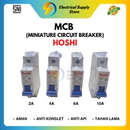 HOSHI MCB MINIATURE CIRCUIT BREAKER 1P 2A 4A 6A 10A | AUTOMATIC ELECTRIC CIRCUIT BREAKER | SNI FIREP