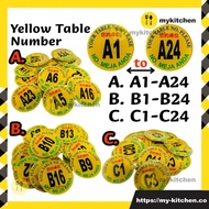 [MY KITCHEN] Table Number Plastic Table Number Nombor Meja 桌号 A1-A24 / B1-B24 / C1-C24