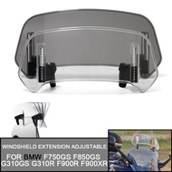 Motorcycle Windshield Extension Adjustable Spoiler Deflector Fit For BMW F750GS F850GS G310GS G310R