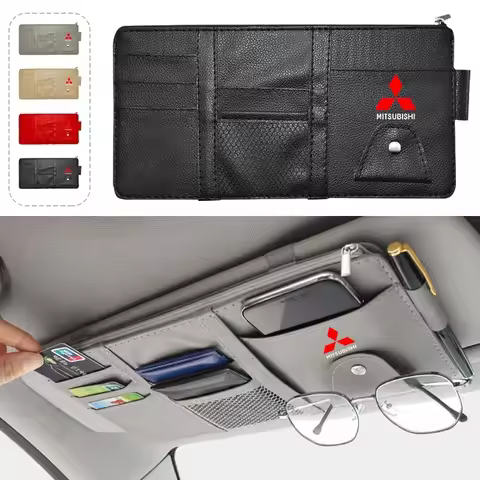 Car Sun Visor Point Type Multi-function Storage Bag Car Accessories For Mitsubishi ASX Lancer Pajero