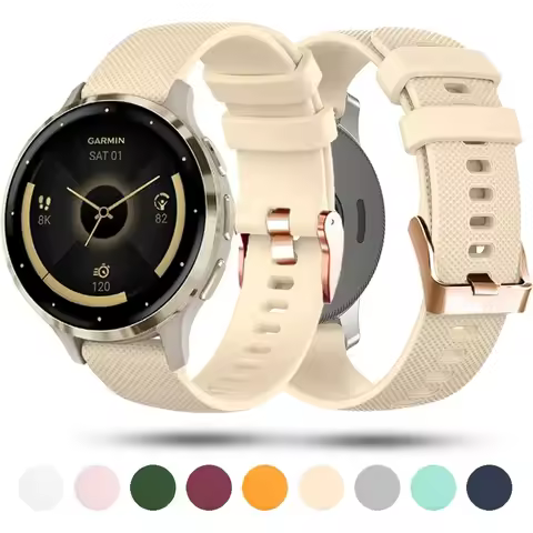18mm Silicone Watch Band For Garmin Venu 3S/Venu 2S/Vivoactive 4S /Vivomove 3S/Forerunner 255S 265S 