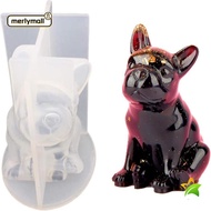 MERLYMALL  French Bulldog Soap Mould, 6.3*5cm White Dog Silicone Mould, Dog Resin Mould Silicone For