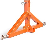 3 Point 2" Trailer Hitch Receiver for Category 2 Tractors, Heavy Duty 3pt Quick Hitch Attachment, Tr