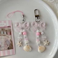 [Girl's Beach] Loket Tali Telefon Berbentuk Bintang Laut dan Kerang yang Manis dan Comel, Rantai Kun