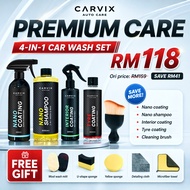 CARVIX | Premium Care Package Car Wash Set Nano Car Wash Shampoo Nano Coating Car Coating Spray