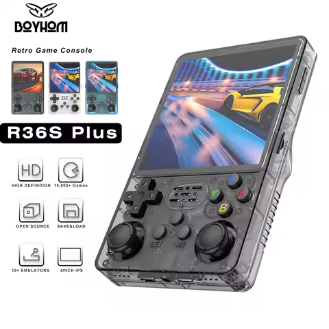 Big Screen BOYHOM R36PLUS Handheld Game Console 4.0inch 10000+ Games PK R36S Portable Pocket Video P