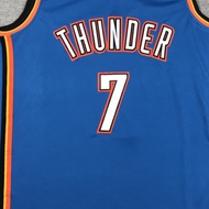 new man Oklahoma City Thunder 7 Chet Holmgren OKC embroidery basketball jerseys jersey blue