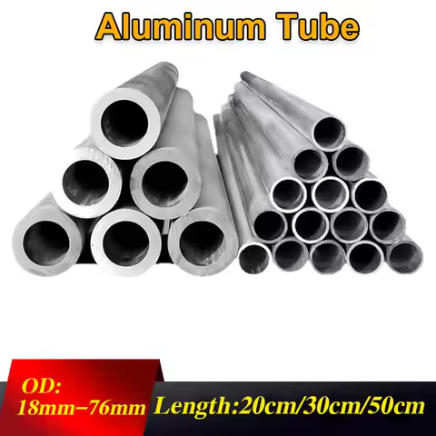 6061/6063 Aluminum Alloy Tube OD18-76mm Hollow Circular Straight Length 200-500mm Thickness 2-10mm C