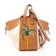【二手】 LOEWE手提包LOEWE × KEN PRICE HAMMOCK SMALL 兩用包 駝色/NATURAL皮革帆布LOEWE × Ken Price Hamock Small
