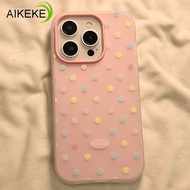 2 in 1 Candy Color Full Screen Dots Phone Case For iQOO Z9X Z9 Turbo Z7i Z6 Lite Z5 Z5X Z3 U5 U5E U3