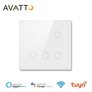 AVATTO Tuya WiFi Smart Switch,AC 110-220V Brazil 4x4 Touch Panel 4/6 Gang Light Switch,APP Control work with Alexa,Google Home