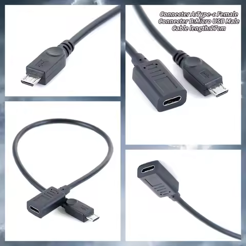 USB Type-c Female to Micro USB Male OTG Connector Cable Adapter