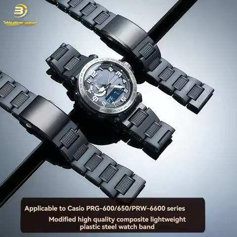For Casio Climbing Watch PRG-600/PRG-650Y/PRW-6600YB Modified Lightweight Composite Plastic Strap Me