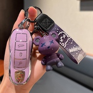 Suitable for Porsche Key Shell Cayenne macan Palamela Key Case 718 Modified Keychain Key Case Suitab