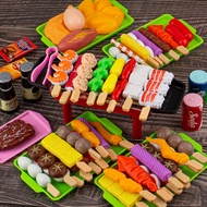Children's home cooking simulation food toy BBQ set BBQ grill BBQ strip the skewers set