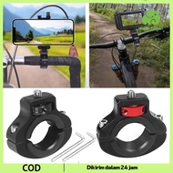 Bicycle Handlebar Clamp Tool - Lightweight Aluminum Material, 1/4" Slot for GoPro/Insta360 Action Ca
